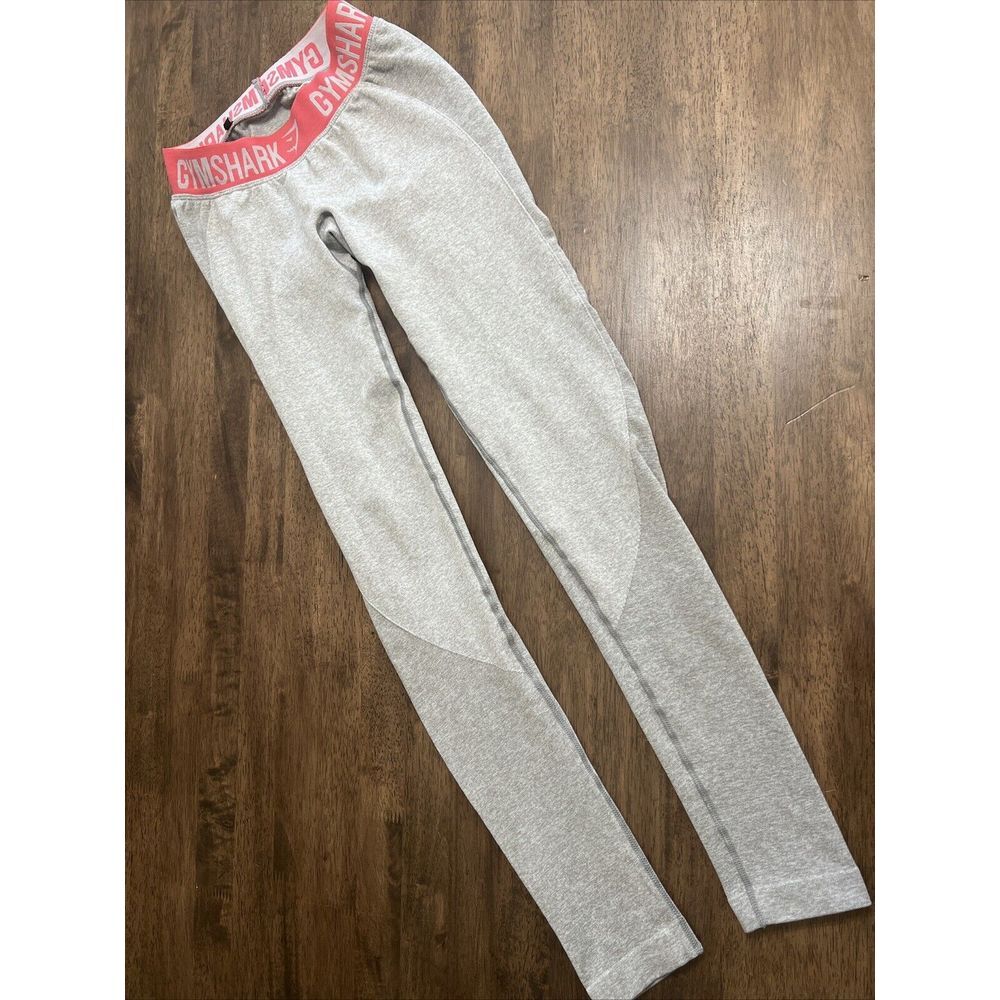 Gymshark Womens Leggings Small Yoga Gym Workout Lounge Athleisure DRY Gray Pink